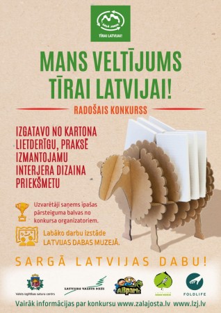 Pieteikums uz radošo darbu konkursa "Mans veltījums Tīrai Latvijai!" izstādes atklāšanu Latvijas Dabas muzejā 16.05.2018.
